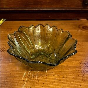Vintage Green Glass Bowl